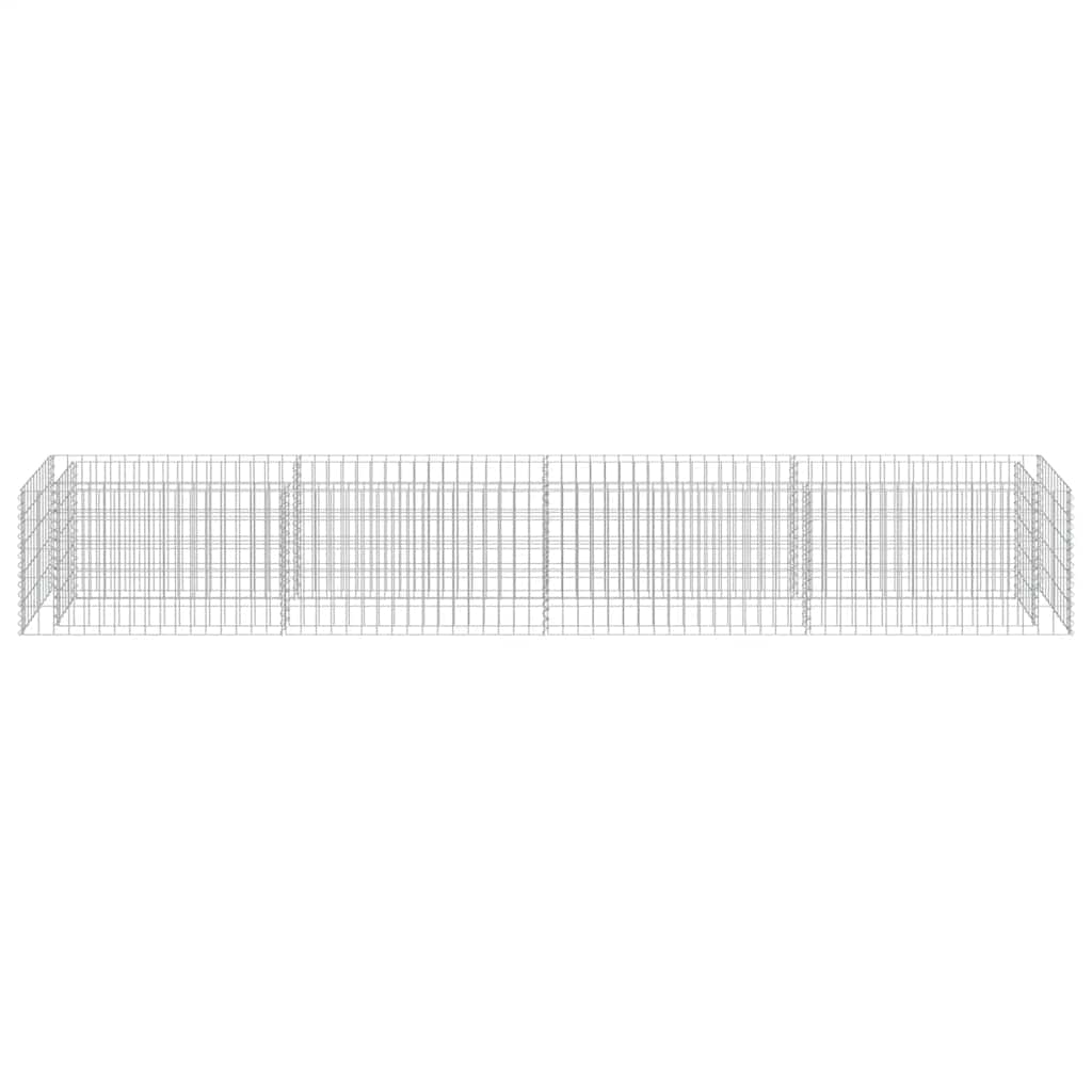 vidaXL Gabion Raised Bed Galvanised Steel 360x50x50 cm