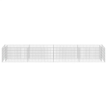 vidaXL Gabion Raised Bed Galvanised Steel 360x50x50 cm