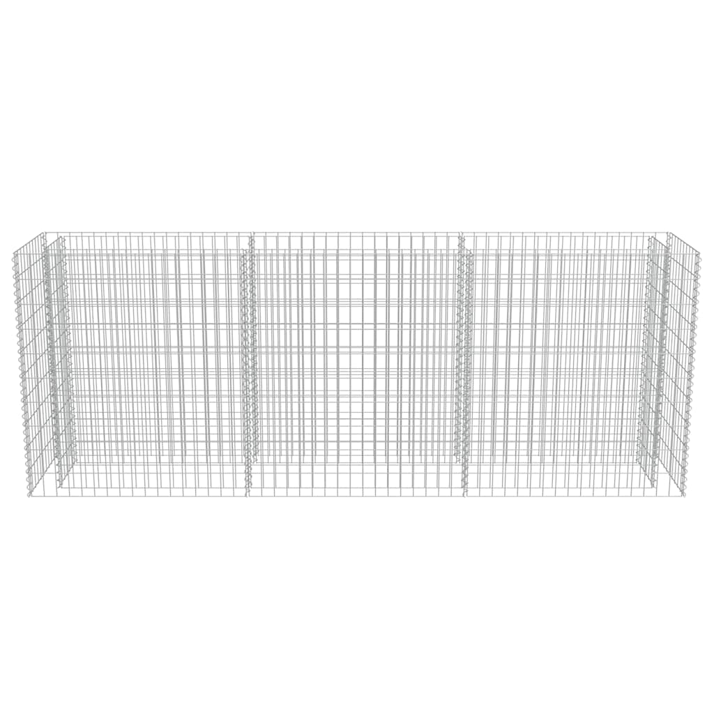 vidaXL Gabion Raised Bed Galvanised Steel 270x50x100 cm