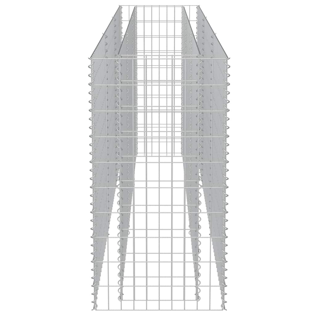 vidaXL Gabion Raised Bed Galvanised Steel 270x50x100 cm
