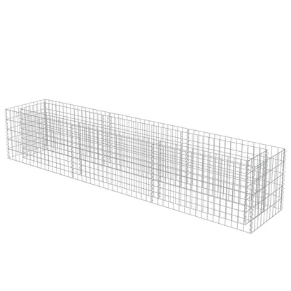 143563 vidaXL Gabion Raised Bed Galvanised Steel 270x50x50 cm