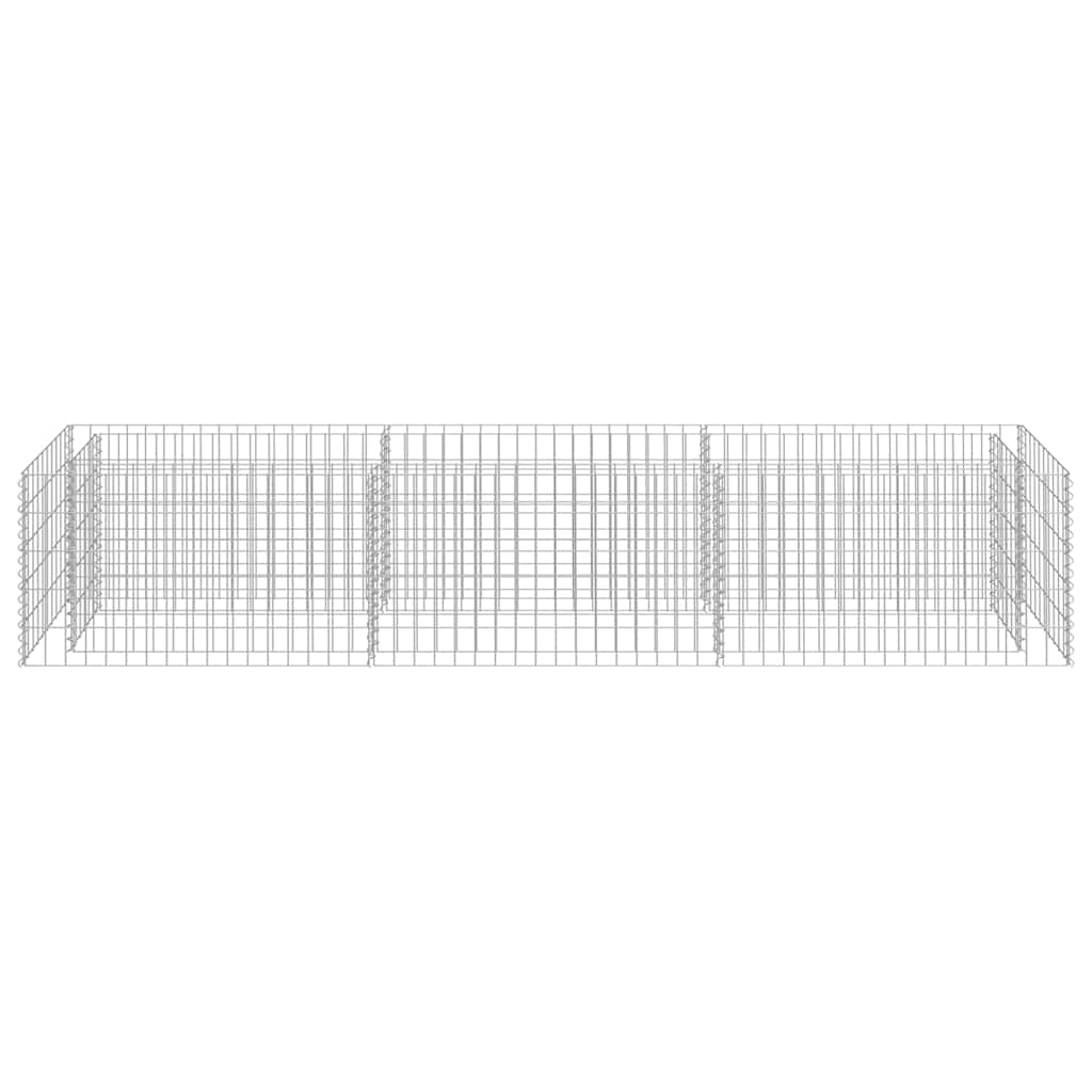 vidaXL Gabion Raised Bed Galvanised Steel 270x50x50 cm