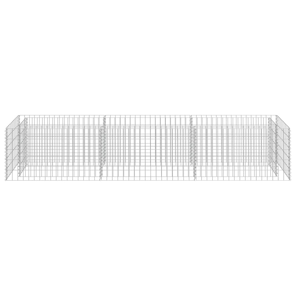 143563 vidaXL Gabion Raised Bed Galvanised Steel 270x50x50 cm