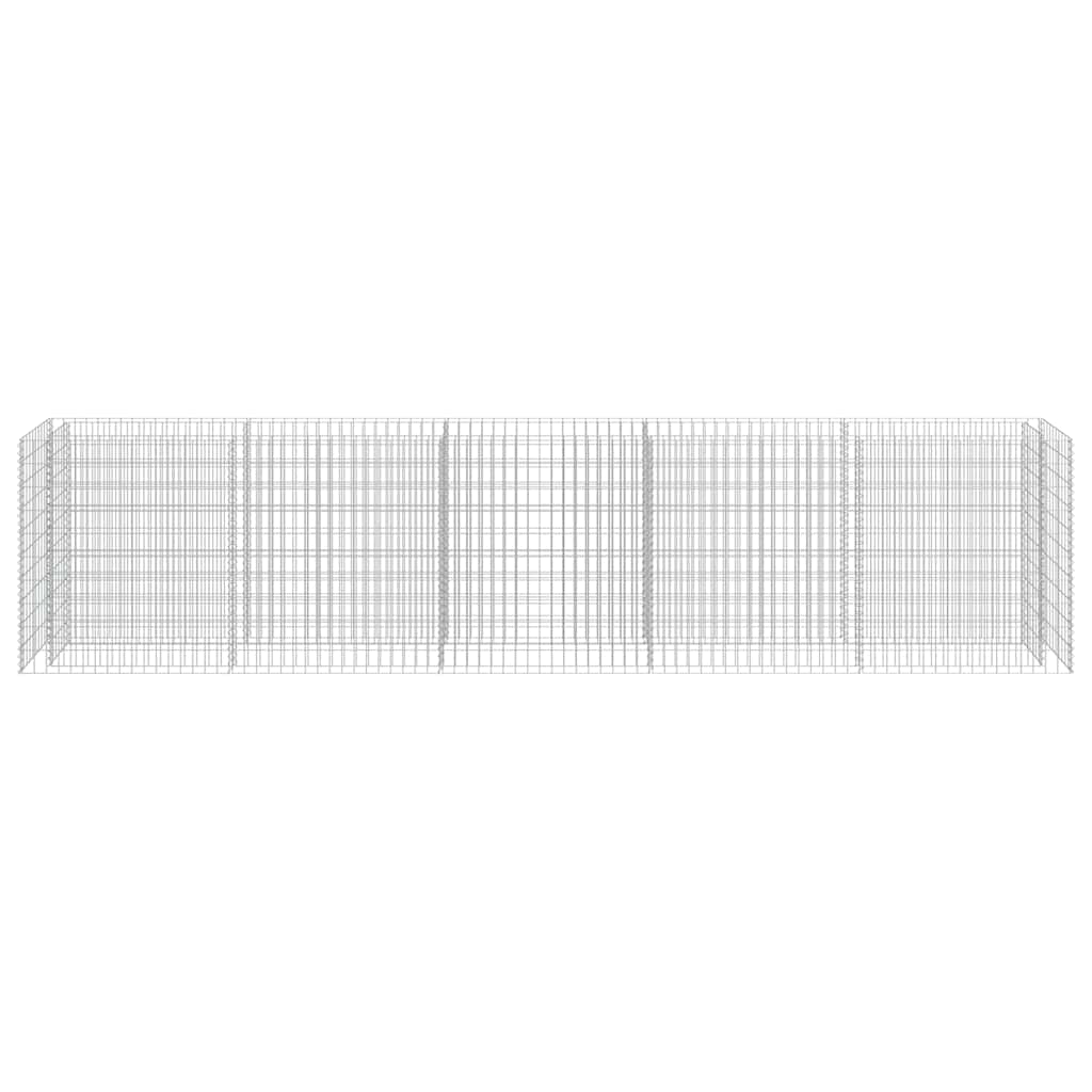 vidaXL Gabion Raised Bed Galvanised Steel 450x50x100 cm