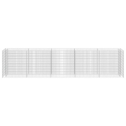 vidaXL Gabion Raised Bed Galvanised Steel 450x50x100 cm