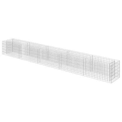 143565 vidaXL Gabion Raised Bed Galvanised Steel 450x50x50 cm