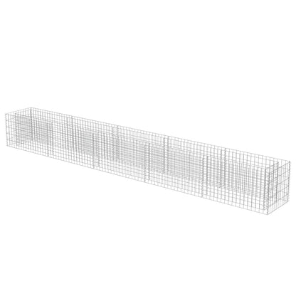 143565 vidaXL Gabion Raised Bed Galvanised Steel 450x50x50 cm