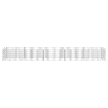 vidaXL Gabion Raised Bed Galvanised Steel 450x50x50 cm