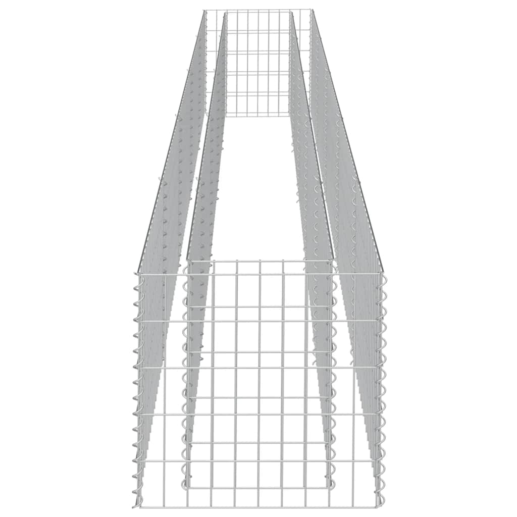 143565 vidaXL Gabion Raised Bed Galvanised Steel 450x50x50 cm