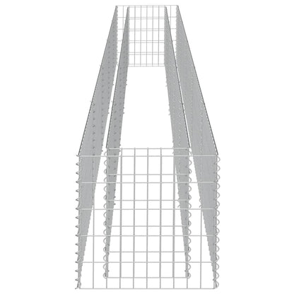 143565 vidaXL Gabion Raised Bed Galvanised Steel 450x50x50 cm