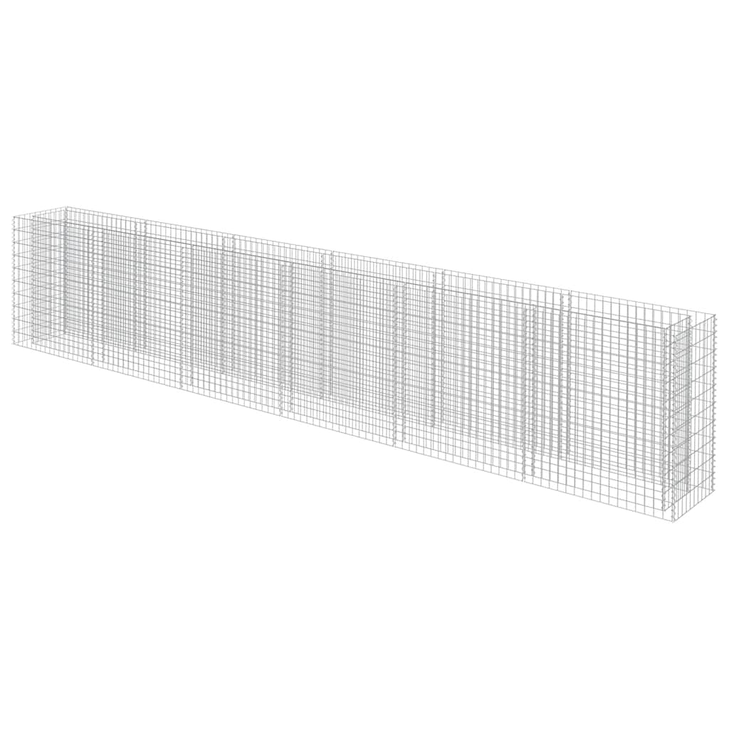 143566 vidaXL Gabion Raised Bed Galvanised Steel 540x50x100 cm