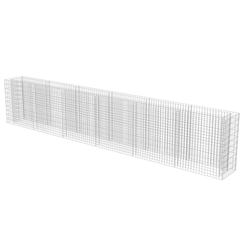 143566 vidaXL Gabion Raised Bed Galvanised Steel 540x50x100 cm
