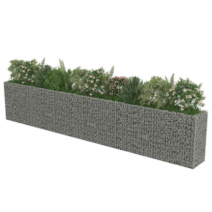 vidaXL Gabion Raised Bed Galvanised Steel 540x50x100 cm