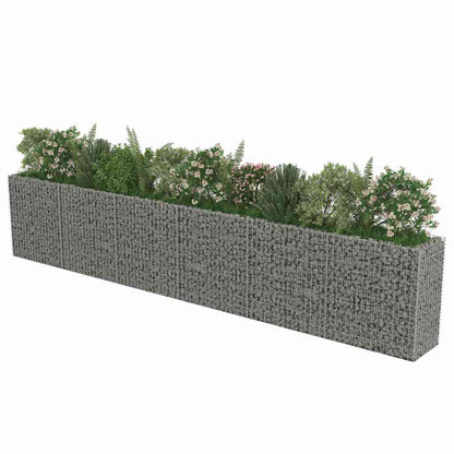 143566 vidaXL Gabion Raised Bed Galvanised Steel 540x50x100 cm