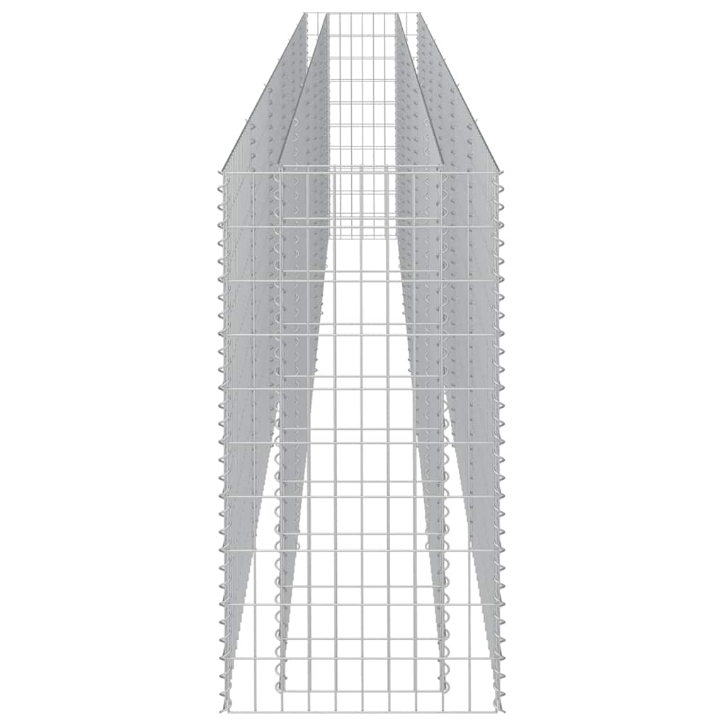 143566 vidaXL Gabion Raised Bed Galvanised Steel 540x50x100 cm