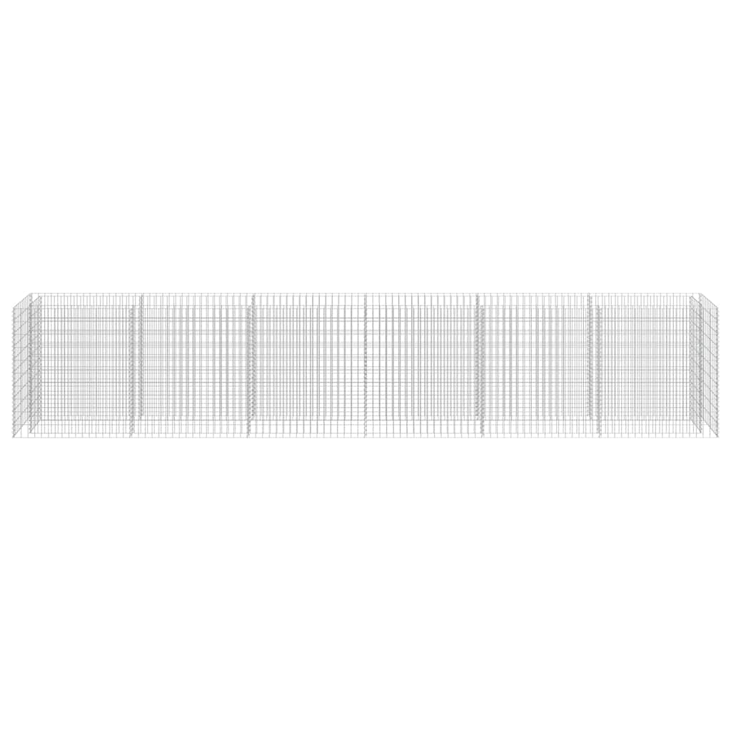 vidaXL Gabion Raised Bed Galvanised Steel 540x50x100 cm
