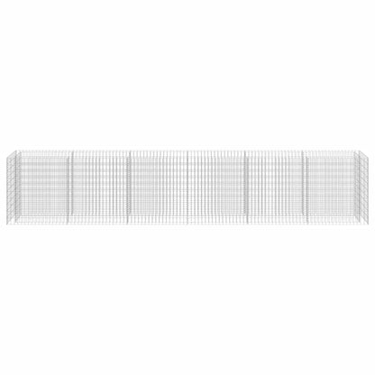 143566 vidaXL Gabion Raised Bed Galvanised Steel 540x50x100 cm