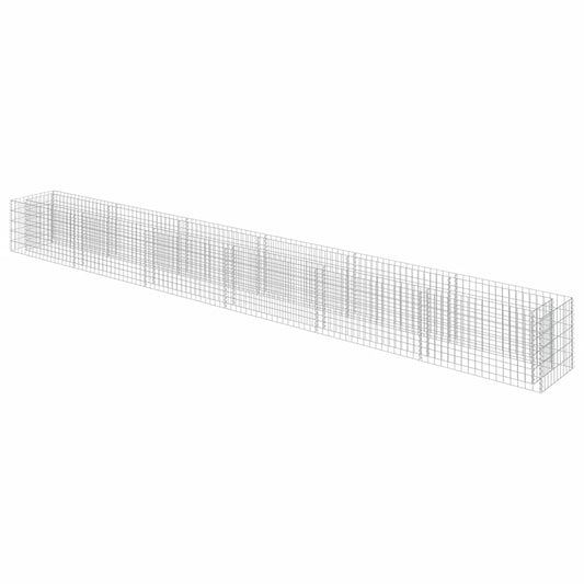 143567 vidaXL Gabion Raised Bed Galvanised Steel 540x50x50 cm