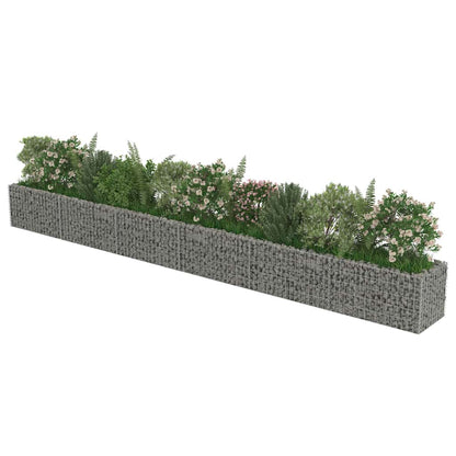 143567 vidaXL Gabion Raised Bed Galvanised Steel 540x50x50 cm