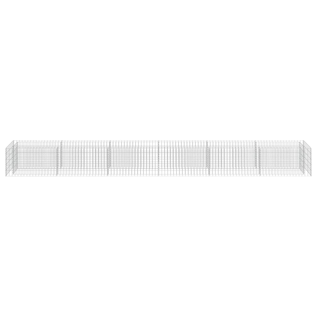 143567 vidaXL Gabion Raised Bed Galvanised Steel 540x50x50 cm
