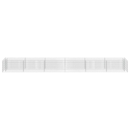 143567 vidaXL Gabion Raised Bed Galvanised Steel 540x50x50 cm
