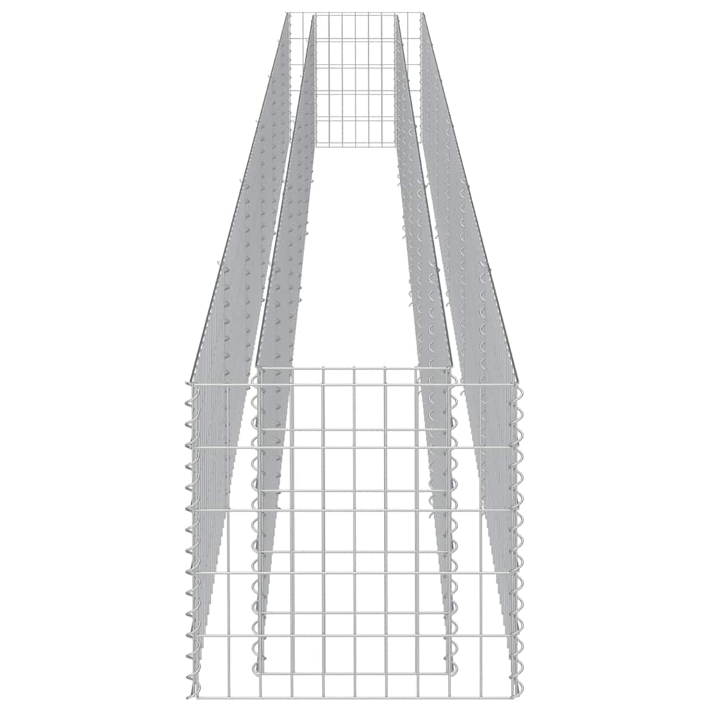 143567 vidaXL Gabion Raised Bed Galvanised Steel 540x50x50 cm