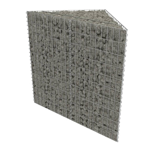 vidaXL Gabion Raised Bed | Silver | Galvanised steel | 75x75x100 cm | Durable
