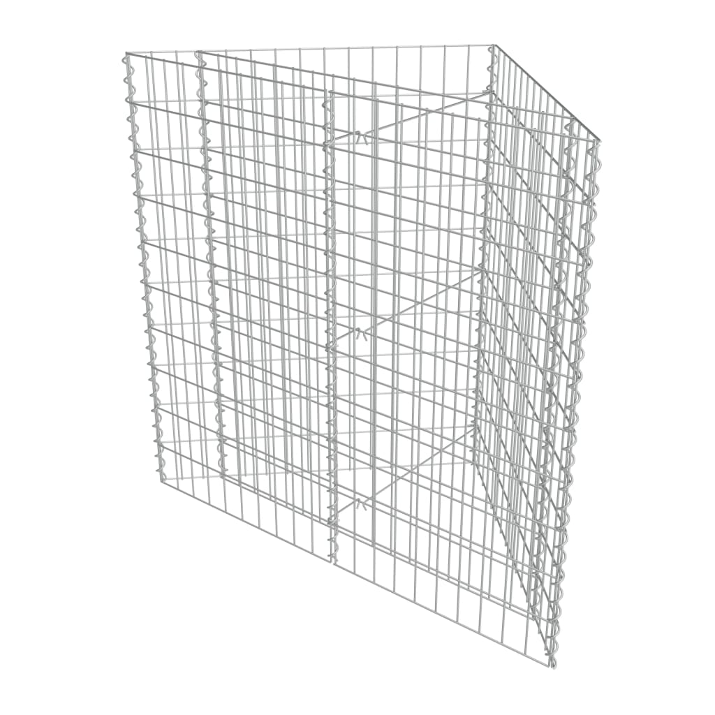 vidaXL Gabion Raised Bed Galvanised Steel 75x75x100 cm
