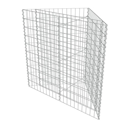 vidaXL Gabion Raised Bed Galvanised Steel 75x75x100 cm
