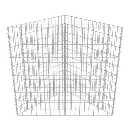 vidaXL Gabion Raised Bed Galvanised Steel 75x75x100 cm