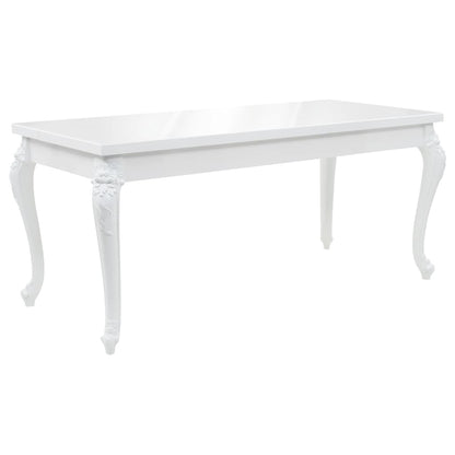 vidaXL Dining Table 179x89x81 cm High Gloss White