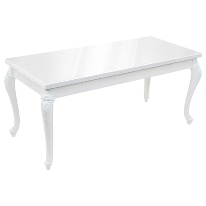 vidaXL Dining Table 179x89x81 cm High Gloss White