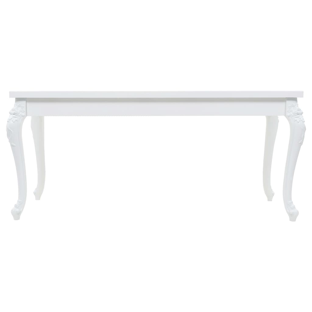 vidaXL Dining Table 179x89x81 cm High Gloss White