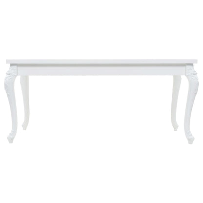 vidaXL Dining Table 179x89x81 cm High Gloss White
