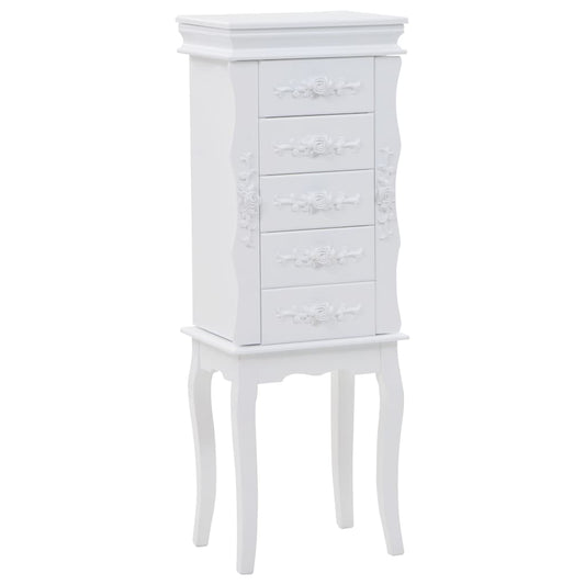 vidaXL Free Standing Jewelery Cabinet White