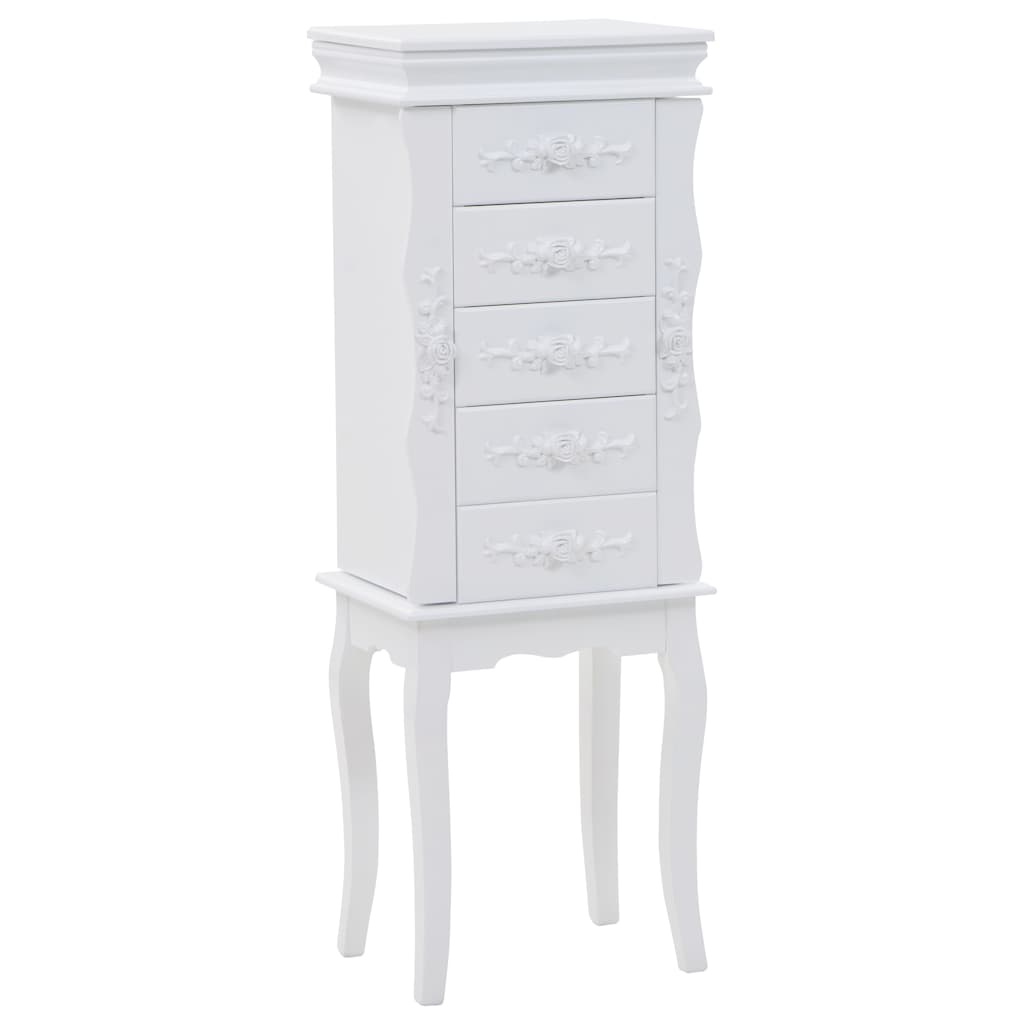 246959 vidaXL Free Standing Jewelery Cabinet White