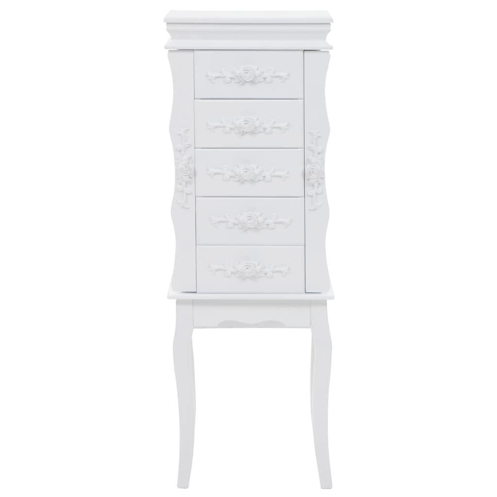 246959 vidaXL Free Standing Jewelery Cabinet White