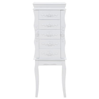 246959 vidaXL Free Standing Jewelery Cabinet White