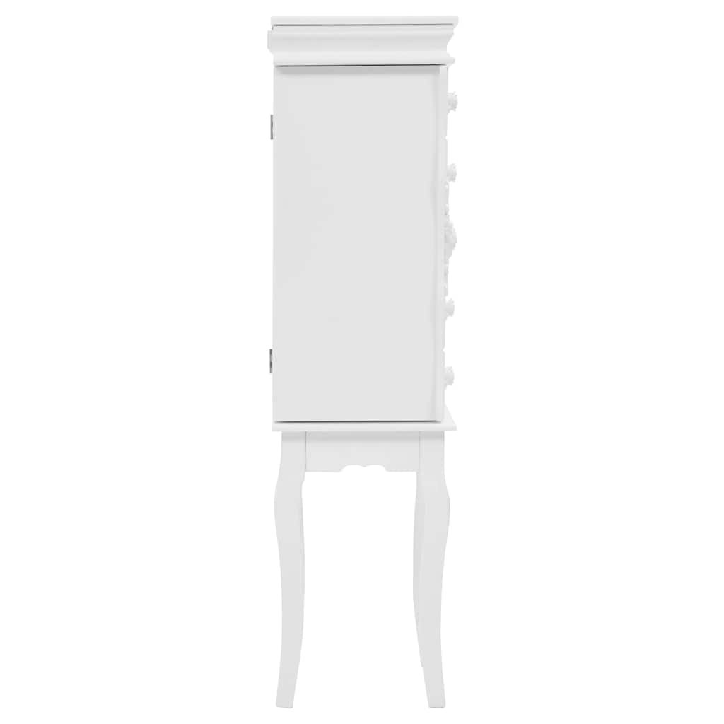 vidaXL Free Standing Jewelery Cabinet White