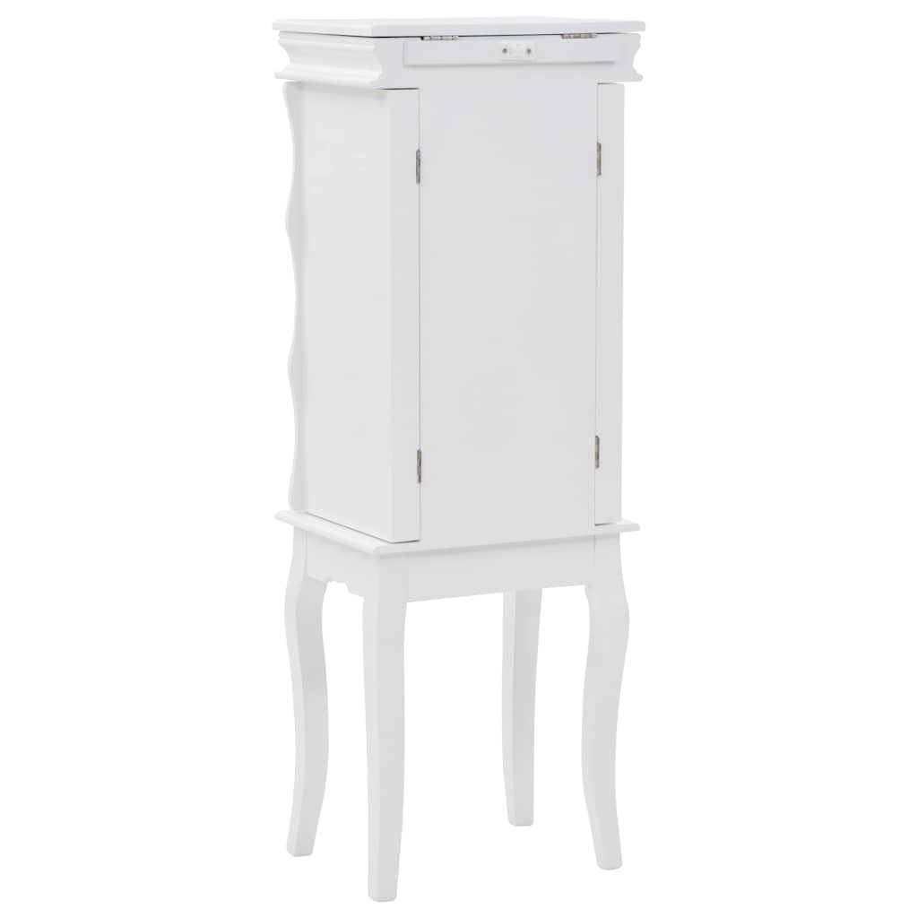 246959 vidaXL Free Standing Jewelery Cabinet White