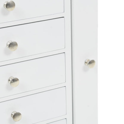 vidaXL Free Standing Jewelery Cabinet White