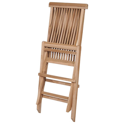 vidaXL 7 Piece Folding Outdoor Dining Set Solid Teak Wood