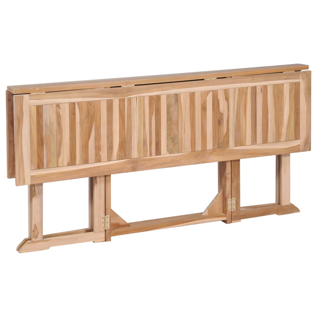 vidaXL 7 Piece Folding Outdoor Dining Set Solid Teak Wood