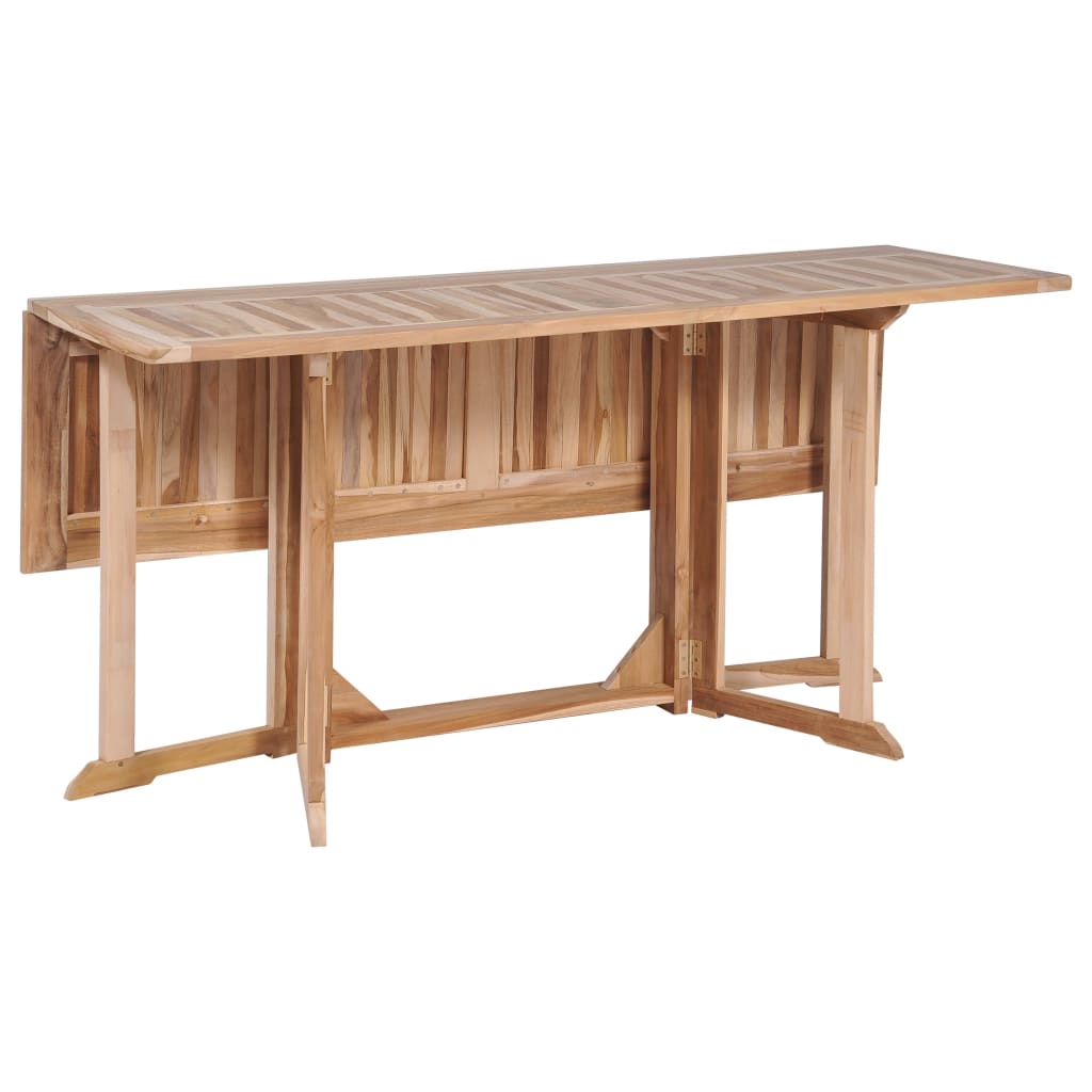 vidaXL 7 Piece Folding Outdoor Dining Set Solid Teak Wood