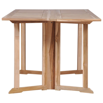 vidaXL 7 Piece Folding Outdoor Dining Set Solid Teak Wood