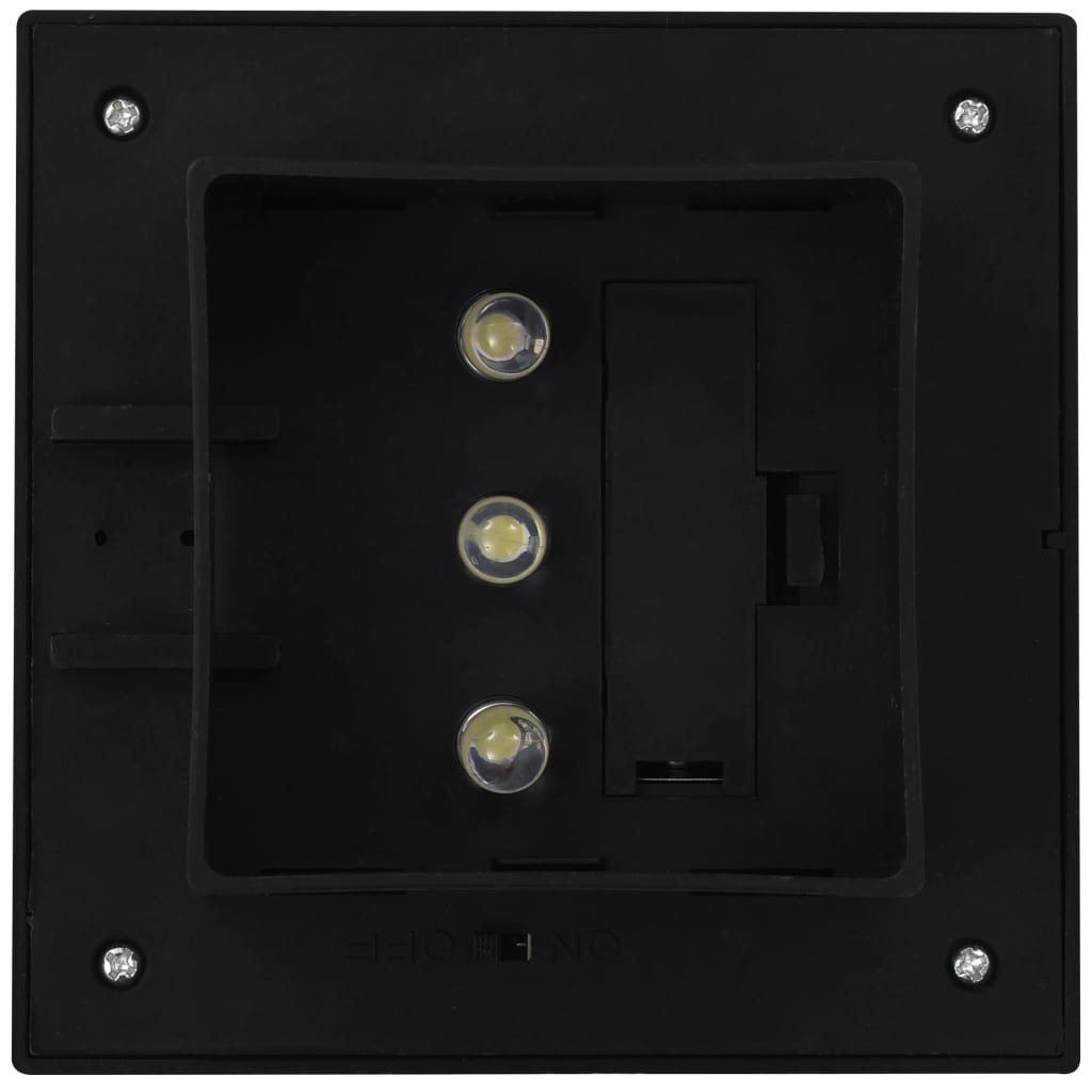 vidaXL Outdoor Solar Lamps 6 pcs LED Square 12 cm Black