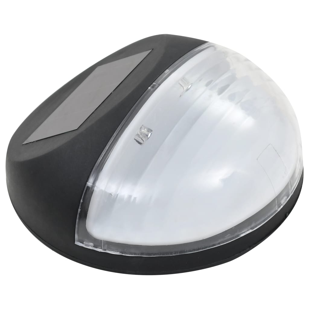 vidaXL Outdoor Solar Wall Lamps LED 12 pcs Round Black