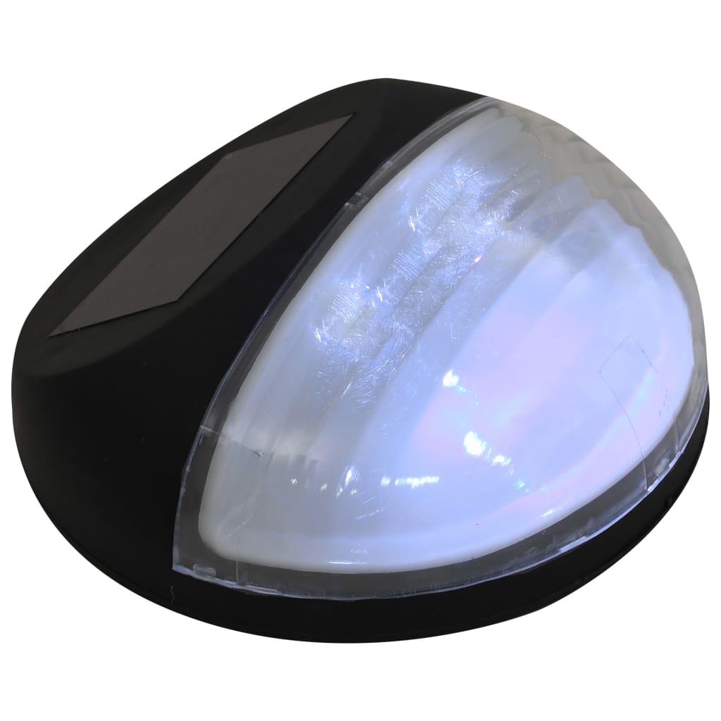 vidaXL Outdoor Solar Wall Lamps LED 12 pcs Round Black