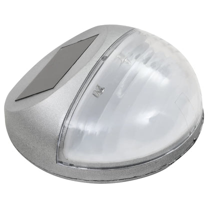 vidaXL Outdoor Solar Wall Lamps LED 12 pcs Round Silver