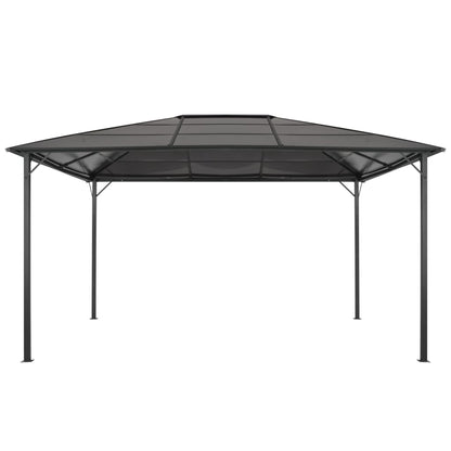 vidaXL Gazebo with Roof Aluminium 4x3x2.6 m Black